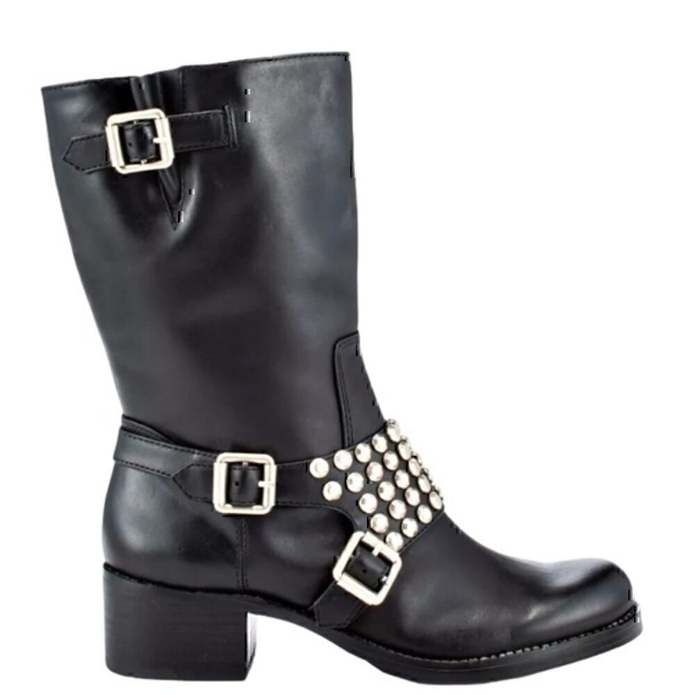 BCBGeneration BC-Halen Black Leather Studded Buckle Boots

7B/37